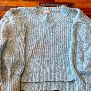LARGE baby blue sweater worn twice